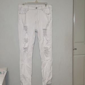 White Ripped Jeans